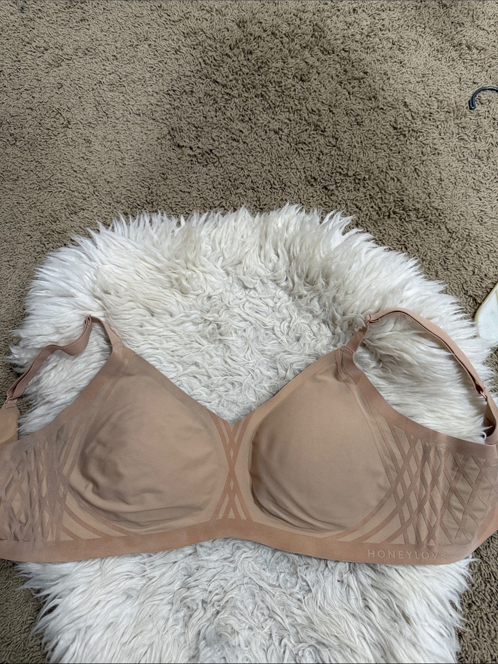 Honeylove Silhouette Wireless Seamless T-Shirt Bra Size 1X Sand LWBR0201 - Picture 4 of 9